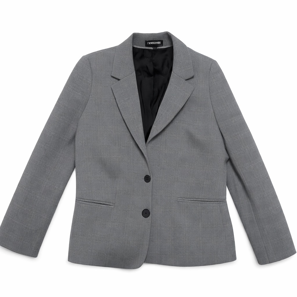 Express Gray Plaid Blazer Size 12 – Classic Tailored Fit